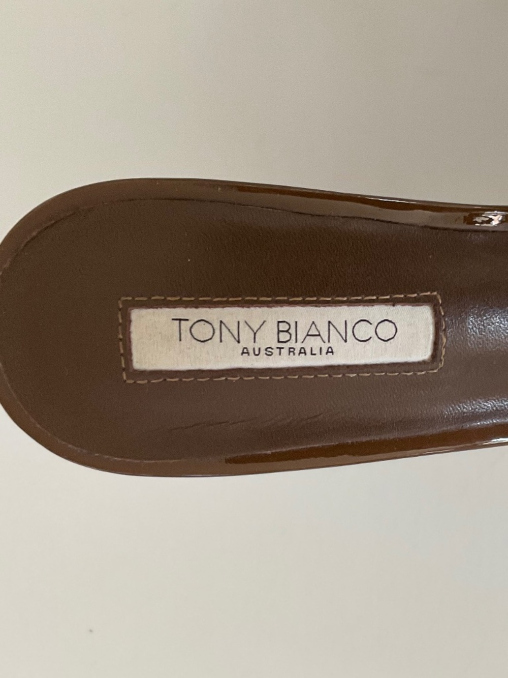 TONY BIANCA Vanquish Sandal in Brown Mocha Patent Leather Size 9 - Picture 7 of 10